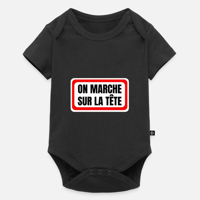 on marche sur la tête - Body à manches courtes Premium Bébé - noir
