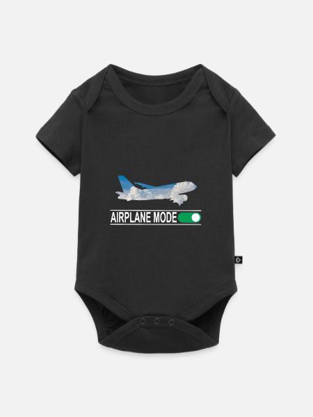 Airplane Mode - Baby Premium Kurzarmbody - Schwarz