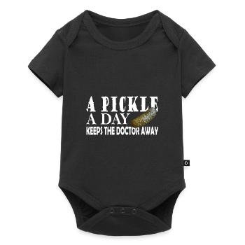 A Pickle a day keeps the Doctor away - Baby Premium short-sleeve bodysuit - black - Front