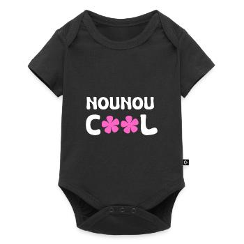 nounou cool - Body à manches courtes Premium Bébé - noir - Devant