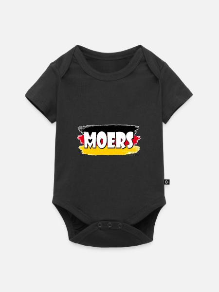 Moers Deutschland Flagge - Baby Premium Kurzarmbody - Schwarz