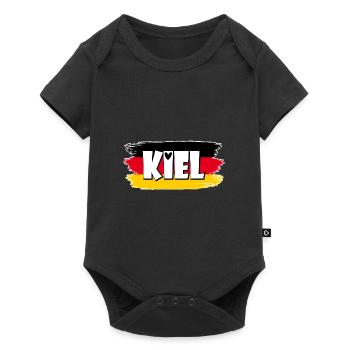 Drapeau de Kiel, Allemagne - Body à manches courtes Premium Bébé - noir - Devant