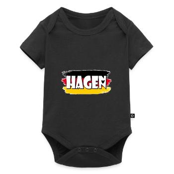 Hagen Germany Flag - Baby Premium short-sleeve bodysuit - black - Front