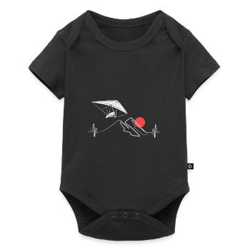Paraglider Paraglider Paragliding Paragliding - Baby Premium short-sleeve bodysuit - black - Front