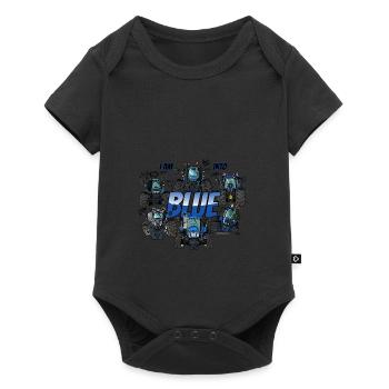 je suis en bleu - Body à manches courtes Premium Bébé - noir - Devant