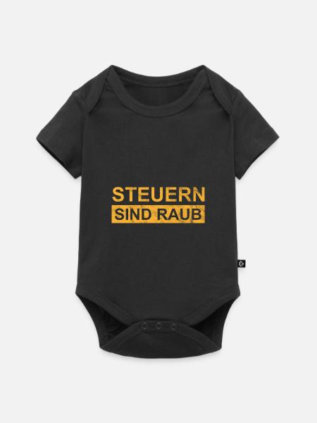 Steuern sind Raub - Baby Premium Kurzarmbody - Schwarz