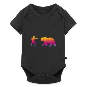 Stop Bear - Body à manches courtes Premium Bébé - noir - Devant