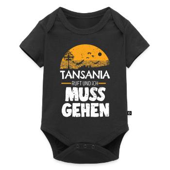 Tansania - Baby Premium Kurzarmbody - Schwarz - Vorne