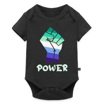 Power Gay Pride Fist Design for Equality - Baby Premium short-sleeve bodysuit - black - Front