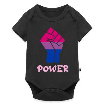 Power Bisexual Pride Fist Design for Equality - Baby Premium short-sleeve bodysuit - black - Front