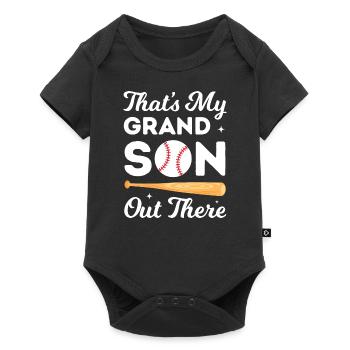 Grand-mère de baseball, c’est mon petit-fils là-bas - Body à manches courtes Premium Bébé - noir - Devant