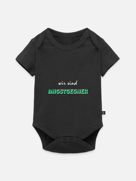 Fussball Angstgegner Grün weiss Teams - Baby Premium Kurzarmbody - Schwarz