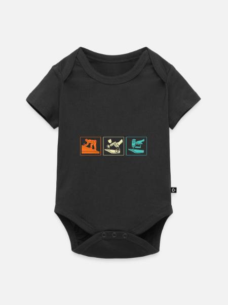 Dachdecker Handwerker Beruf Spruch - Baby Premium Kurzarmbody - Schwarz