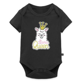 Lama Lama Alpaga Lama reine - Body à manches courtes Premium Bébé - noir - Devant