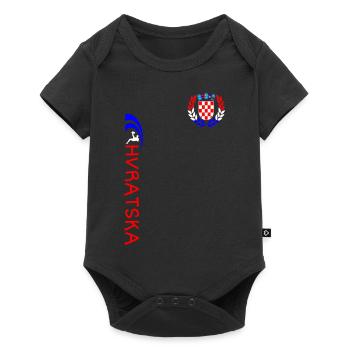 Croatie Football - Body à manches courtes Premium Bébé - noir - Devant