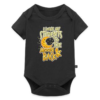 Teacher Teacher's Day Moon and Back Teacher's Gift - Baby Premium short-sleeve bodysuit - black - Front