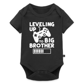 Leveling Up To Big Brother - Brother - Baby Premium short-sleeve bodysuit - black - Front