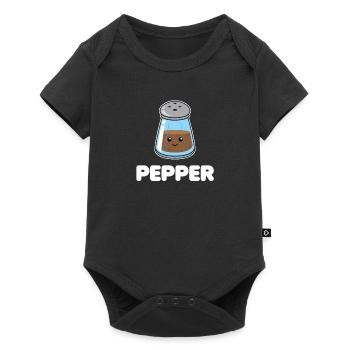 Halloween Pepper Funny Matching Couple Gift Partie 2 - Body à manches courtes Premium Bébé - noir - Devant