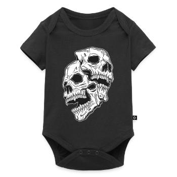 Skull Skull Horror Squelette Halloween Métal - Body à manches courtes Premium Bébé - noir - Devant