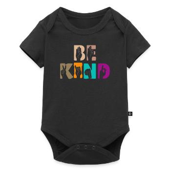 Citation motivante Be Kind - Body à manches courtes Premium Bébé - noir - Devant