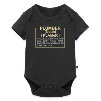 Funny Plumber Dictionary Entry - Baby Premium short-sleeve bodysuit - black - Front