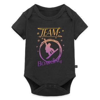 Boarding is my passion - Baby Premium Kurzarmbody - Schwarz - Vorne