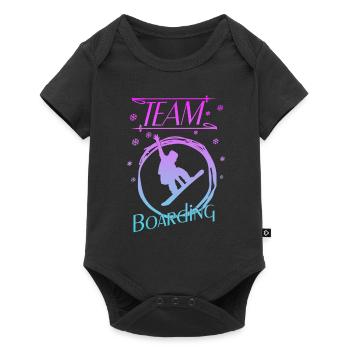Boarding - Snowboarden - Baby Premium Kurzarmbody - Schwarz - Vorne