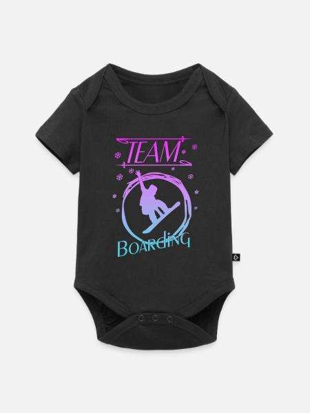 Boarding - Snowboarden - Baby Premium Kurzarmbody - Schwarz