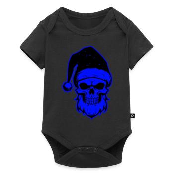 Squelette de crâne de Père Noël - Body à manches courtes Premium Bébé - noir - Devant