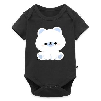 Cute Polar Bear - Baby Premium short-sleeve bodysuit - black - Front