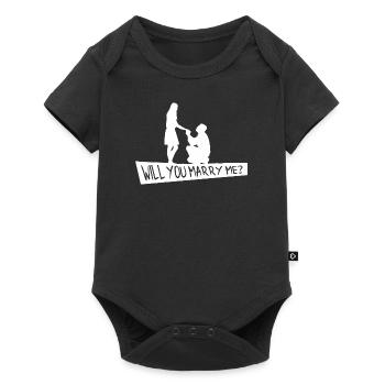 Tu veux m’épouser T-shirt - Body à manches courtes Premium Bébé - noir - Devant