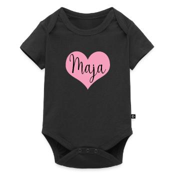 Maja | First name | Surname - Baby Premium short-sleeve bodysuit - black - Front
