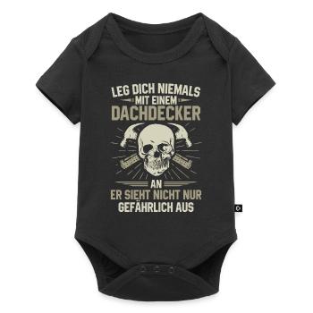 Dachdecker - Baby Premium Kurzarmbody - Schwarz - Vorne