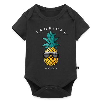 Ananas Tropical - Body à manches courtes Premium Bébé - noir - Devant