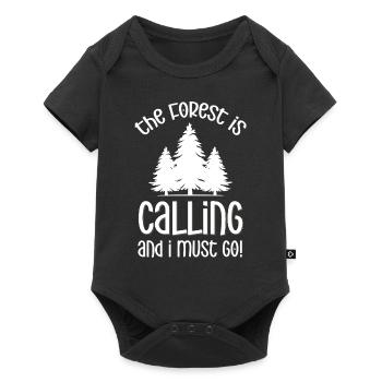 Forest Nature Conservation Hunter Wilderness - Baby Premium short-sleeve bodysuit - black - Front