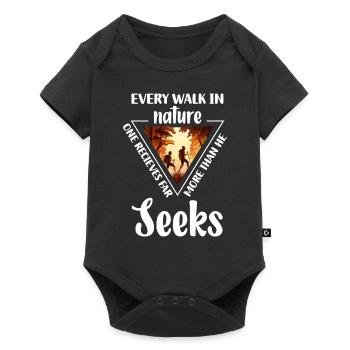 Nature Conservation Deer Lumberjack - Baby Premium short-sleeve bodysuit - black - Front