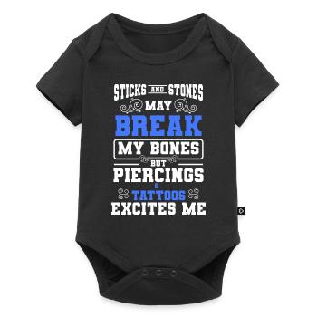 Piercing Job Body Jewelry Piercing Studio - Baby Premium short-sleeve bodysuit - black - Front