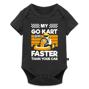 Go-kart kart pilote de course de kart racer - Body à manches courtes Premium Bébé - noir - Devant