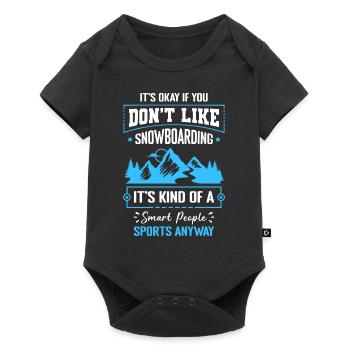 Snowboarder Holiday Boarder Freestyle - Baby Premium short-sleeve bodysuit - black - Front