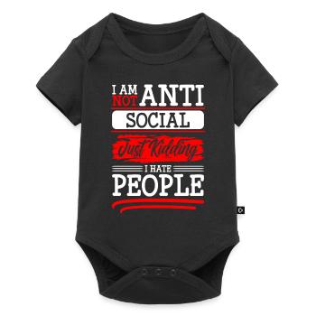 Hate Man-haters - Baby Premium short-sleeve bodysuit - black - Front