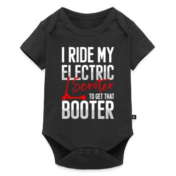 Scooter Rider Electric Battery Charging Station - Baby Premium short-sleeve bodysuit - black - Front