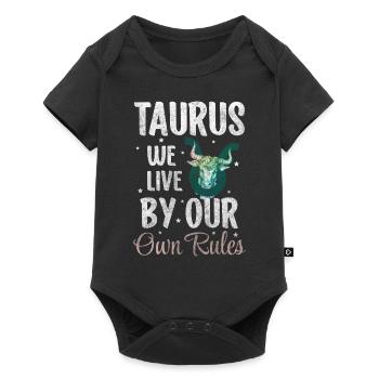 Taureau Symbole de la Terre Naissance - Body à manches courtes Premium Bébé - noir - Devant