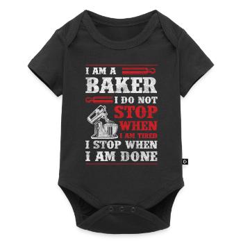 Bake Cake Muffin - Baby Premium short-sleeve bodysuit - black - Front