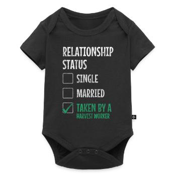 Harvest Field Worker Harvest Time Vegetables - Baby Premium short-sleeve bodysuit - black - Front