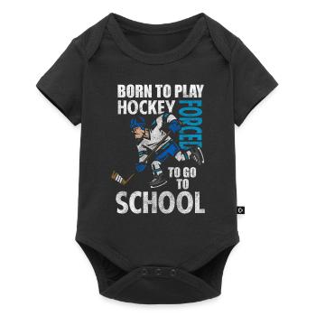 Ice Hockey Ice Hockey Mask Goal - Baby Premium short-sleeve bodysuit - black - Front