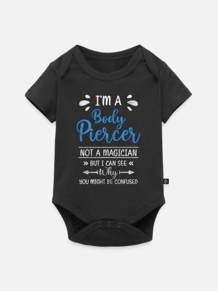Piercer Stechen Schmerz - Baby Premium Kurzarmbody - Schwarz