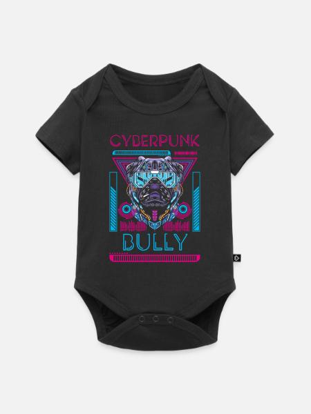Cyborg Android Neon - Baby Premium Kurzarmbody - Schwarz