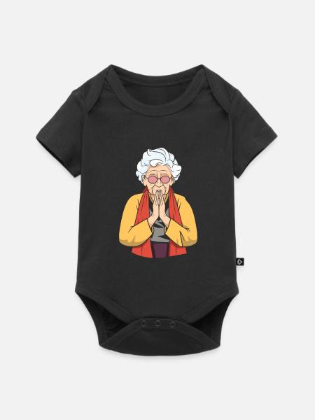 Christ Christentum Oma - Baby Premium Kurzarmbody - Schwarz