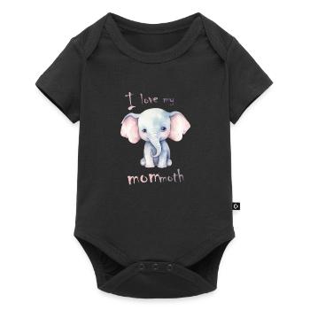 Mammouth Mommoth éléphant âge de glace Dino fans - Body à manches courtes Premium Bébé - noir - Devant
