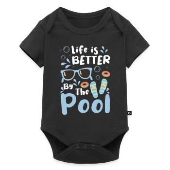 Swimming Pool Swimming Pool Pool Party Diving - Baby Premium short-sleeve bodysuit - black - Front